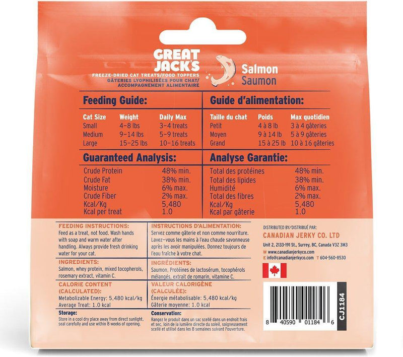 Great Jack's Salmon Freeze-Dried Grain-Free Cat Treats - Petanada