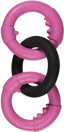 JW Pet Big Mouth Rings Triple Rubber Dog Toy, Color Varies, Small - Petanada