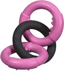JW Pet Big Mouth Rings Triple Rubber Dog Toy, Color Varies, Small - Petanada