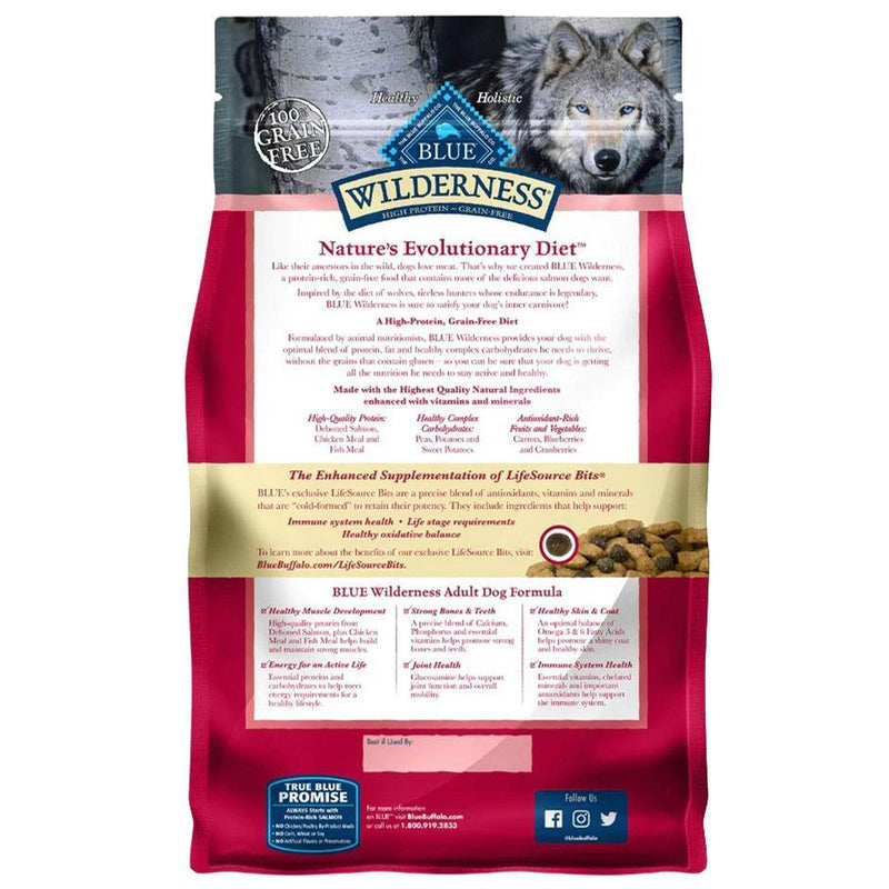 Blue Buffalo Wilderness Salmon Recipe Grain-Free Dry Dog Food - Petanada