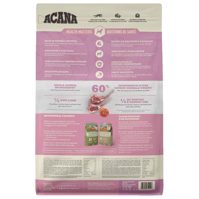 ACANA Singles Limited Ingredient Diet Lamb with Apple Recipe in canada
