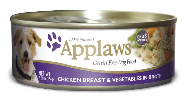 Applaws Chicken Breast with Vegetables in Broth Grain-free Canned Dog Food (5.5-oz can, case of 24)