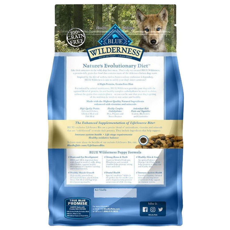 Blue Buffalo Wilderness Puppy Chicken Recipe Grain-Free Dry Dog Food - Petanada