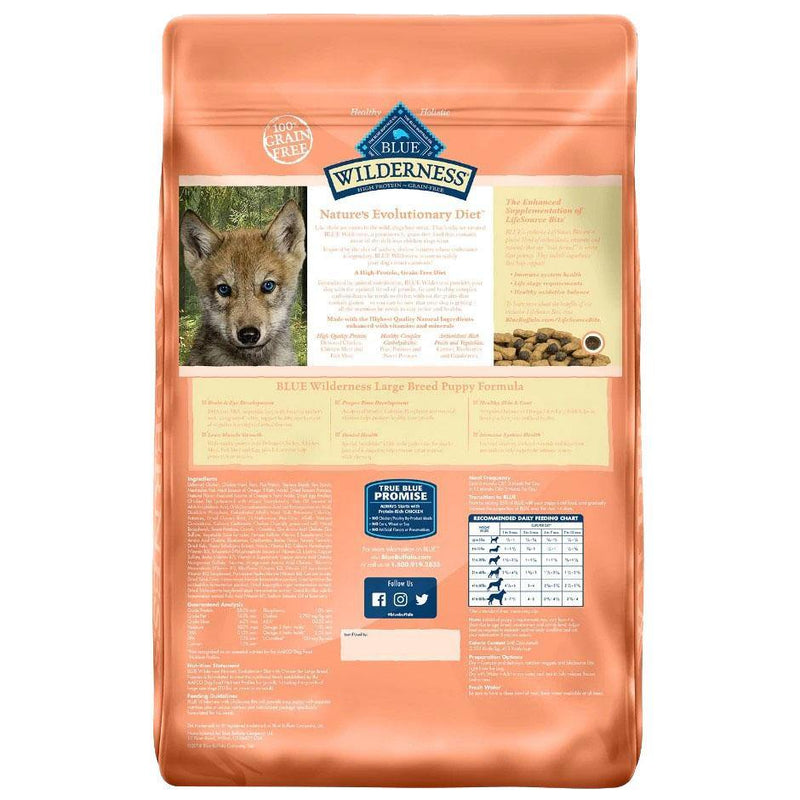 Blue Buffalo Wilderness Puppy Large Breed Chicken Recipe Grain-Free Dry Dog Food - Petanada