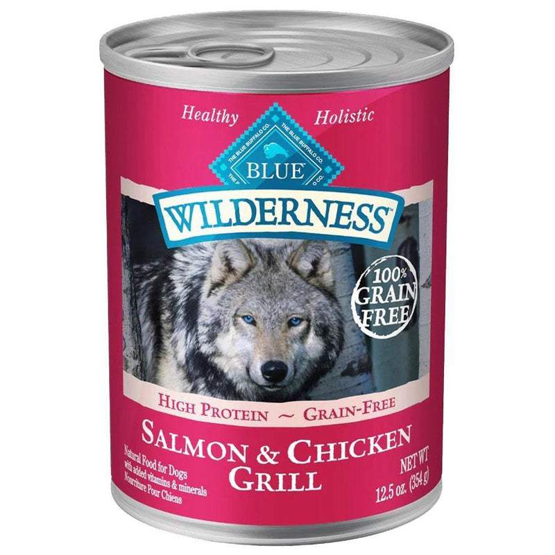 Blue Buffalo Wilderness Salmon & Chicken Grill Grain-Free Adult Canned Dog Food (12.5-oz, case of 12)