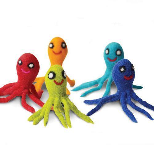 Dharma Dog Karma Cat Multi Colored Octopus Cat Toy, 2-pack