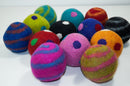 Dharma Dog Karma Cat 1.5' Multi Colored Wool Balls Cat Toy, 2-pack