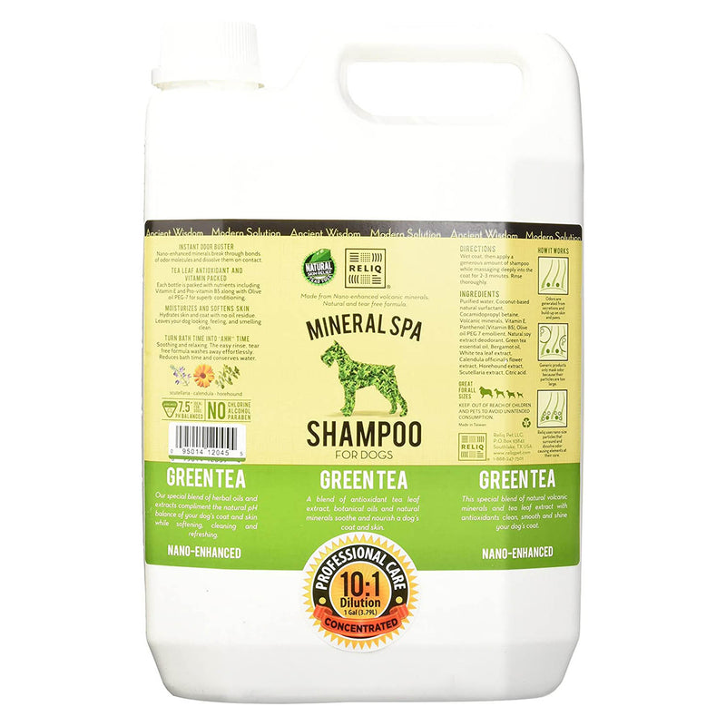 RELIQ Mineral Spa Shampoo Green Tea for Dogs (1-gal bottle)