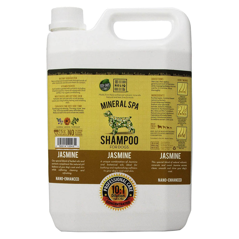 RELIQ Mineral Spa Shampoo Jasmine for Dogs (1-gal bottle)