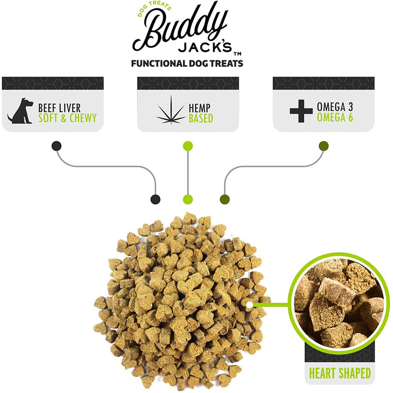 Buddy Jack’s Hemp Functional Dog Treats - Happy Aging (12-oz container) - Petanada
