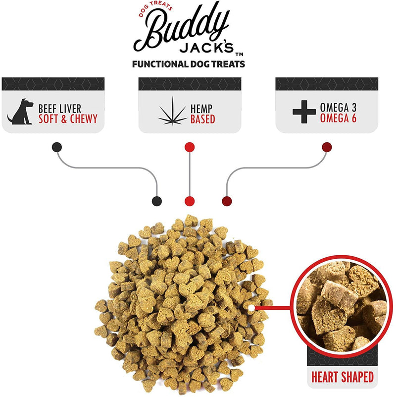 Buddy Jack’s Hemp Functional Dog Treats - Heart and Immunity (12-oz container) - Petanada
