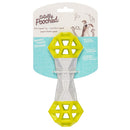 Totally Pooched Flex n' Squeak Rubber Dog Toy (7-inch long, Grey & Green)