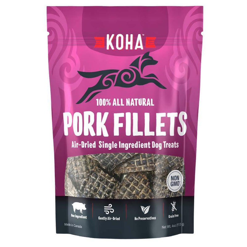 KOHA Pork Fillets Air-Dried Single Ingredient Dog Treats (4.0-oz bag)