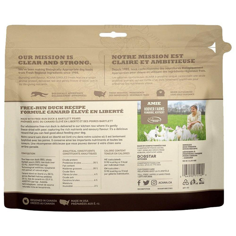 ACANA Free-Run Duck Recipe Freeze-Dried Dog Treats (3.25-oz bag)