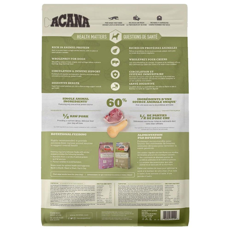 ACANA Singles Limited Ingredient Diet Pork with Squash Recipe Grain-Free Dry Dog Food