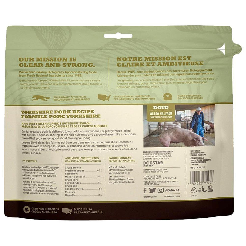 ACANA Yorkshire Pork Recipe Freeze-Dried Dog Treats (3.25-oz bag)