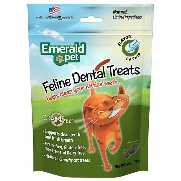 Emerald Cat Dental Treat 3oz - Catnip front