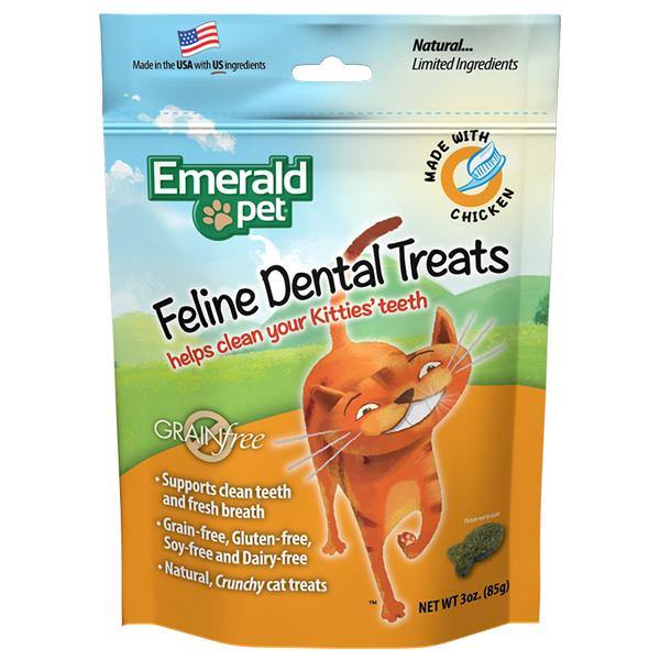 Emerald Cat Dental Treat 3oz - Chicken front