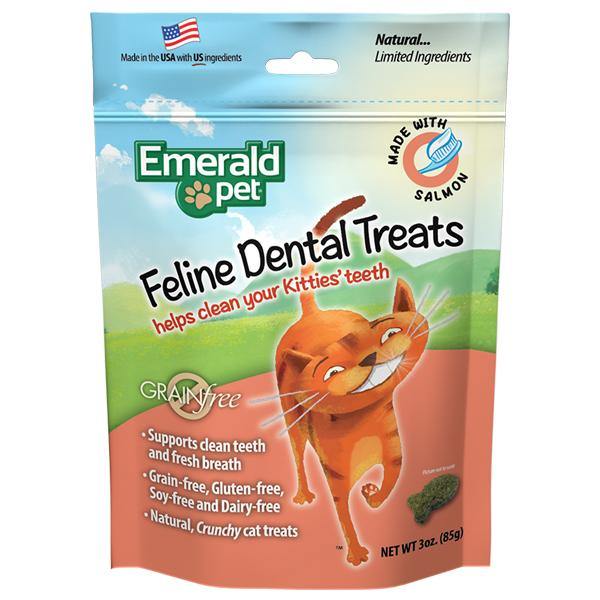 Emerald  Cat Dental Treat 3oz - Salmon front