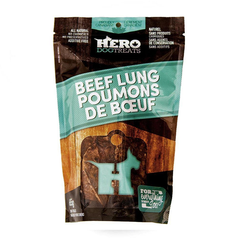 HERO Beef Lung Dehydrated Dog Treats (65-g bag)