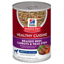Hill's Science Diet Adult 7+ Healthy Cuisine Braised Beef, Carrots & Peas Stew Canned Dog Food 