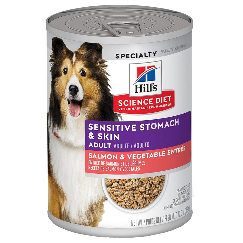 Hill's Science Diet Adult Sensitive Stomach & Skin Salmon & Vegetable Entrée Canned Dog Food 