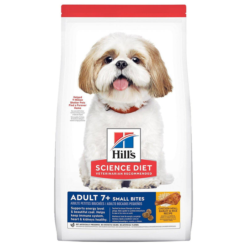 Hill's Science Diet Adult 7+ Small Bites Chicken Meal, Barley & Rice Recipe Dry Dog Food 