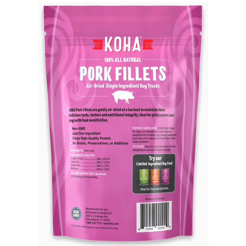 KOHA Pork Fillets Air-Dried Single Ingredient Dog Treats (4.0-oz bag)