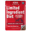 KOHA Limited Ingredient Diet Shredded Beef Entrée in Gravy Cat Food (2.8-oz pouch, case of 24)