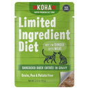KOHA Limited Ingredient Diet Shredded Duck Entrée in Gravy Cat Food (2.8-oz pouch, case of 24)