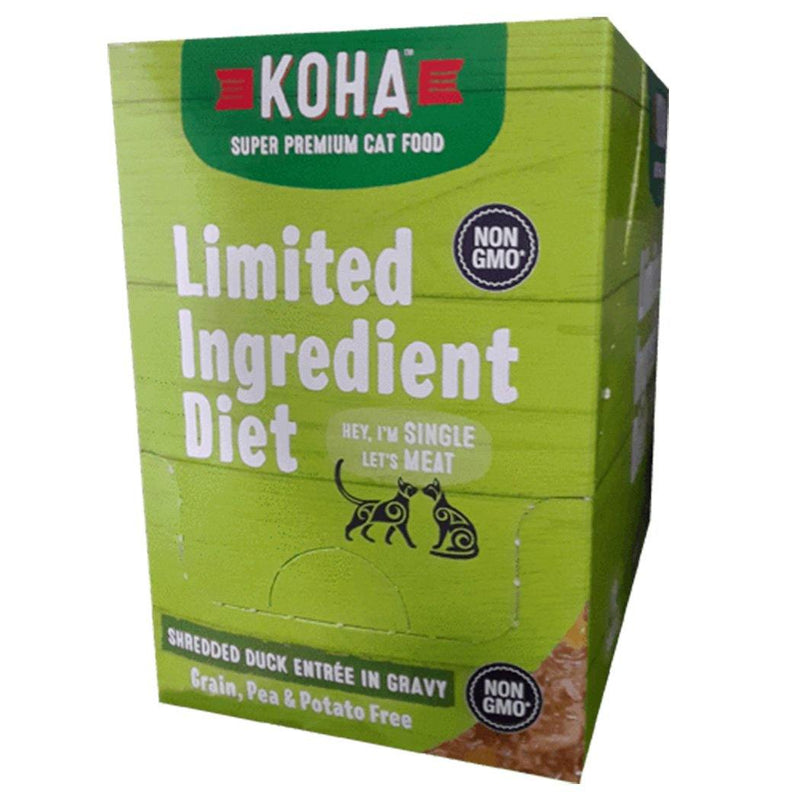KOHA Limited Ingredient Diet Shredded Duck Entrée in Gravy Canned Cat Food (2.8-oz pouch, case of 24)