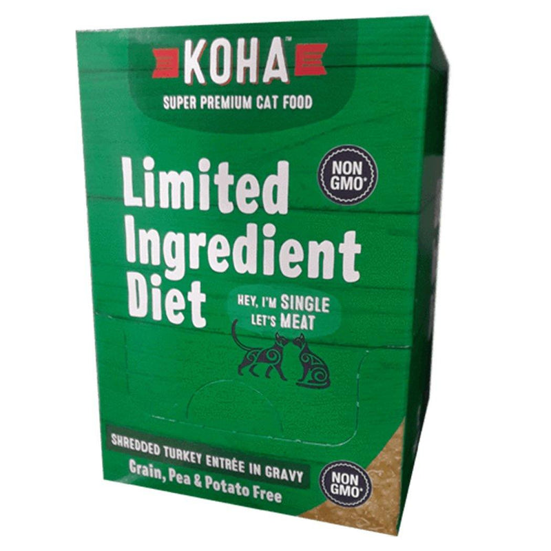 KOHA Limited Ingredient Diet Shredded Turkey Entrée in Gravy Canned Cat Food (2.8-oz pouch, case of 24)
