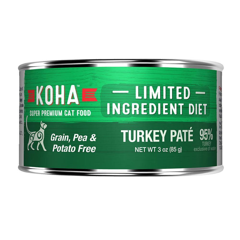 KOHA Limited Ingredient Diet Turkey Pâté Grain-Free Canned Cat Food- 3 oz