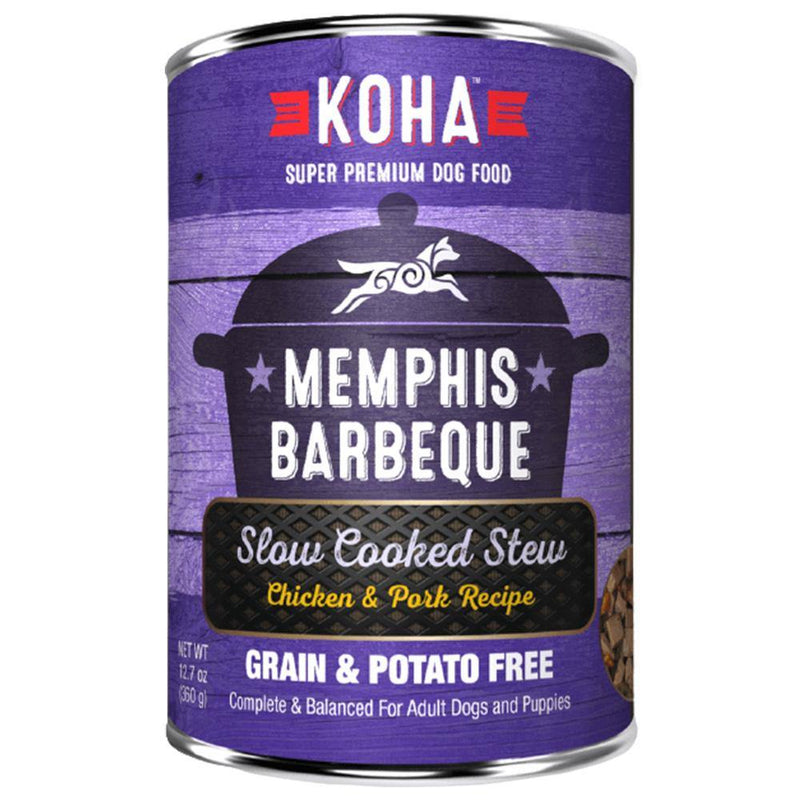 KOHA Memphis Barbeque Chicken & Pork Recipe Canned Dog Food (12.7-oz can, case of 12)