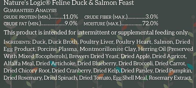 Nature's Logic Feline Duck & Salmon Cat Food - Petanada