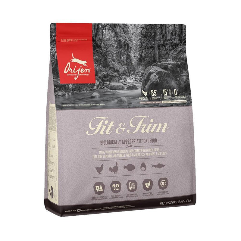 ORIJEN Fit & Trim Grain-Free Dry Cat Food (4 lb)