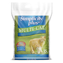 Simpicity Plus Multi-Cat Clumping Cat Litter (15-kg bag)