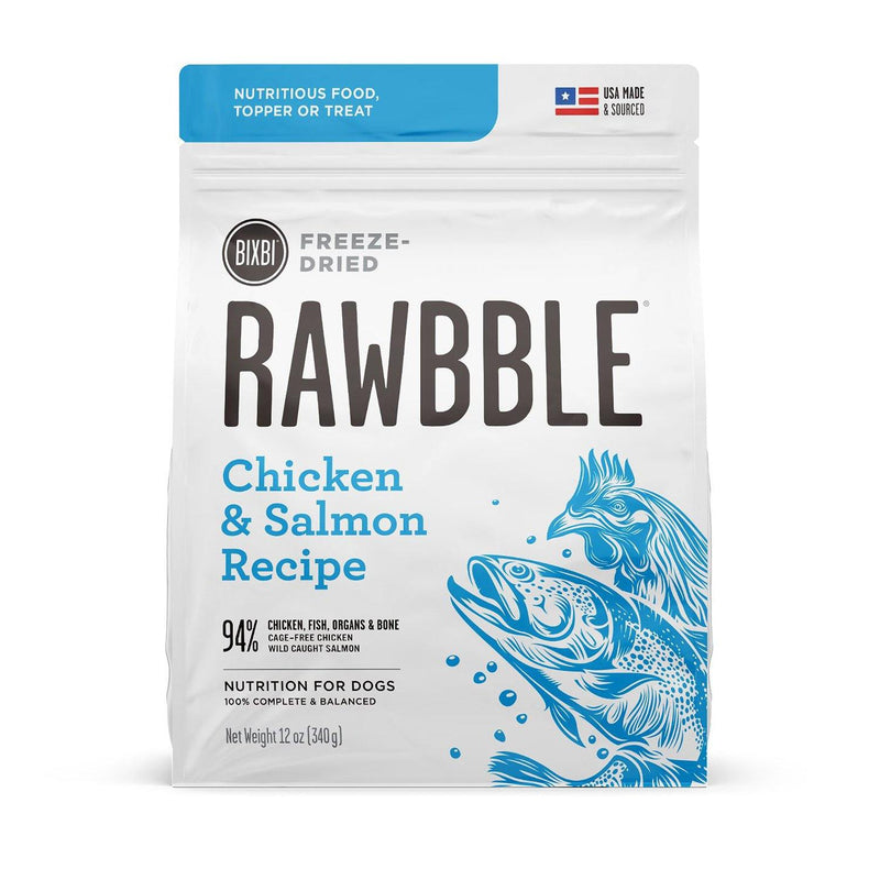 BIXBI RAWBBLE Chicken & Salmon Recipe Freeze-Dried Dog Food - Petanada