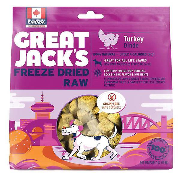 Great Jack's Freeze-Dried Raw Turkey Grain-Free Dog Treats