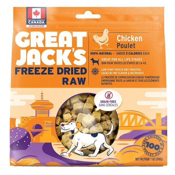 Great Jack's Freeze-Dried Raw Chicken Grain-Free Dog Treats