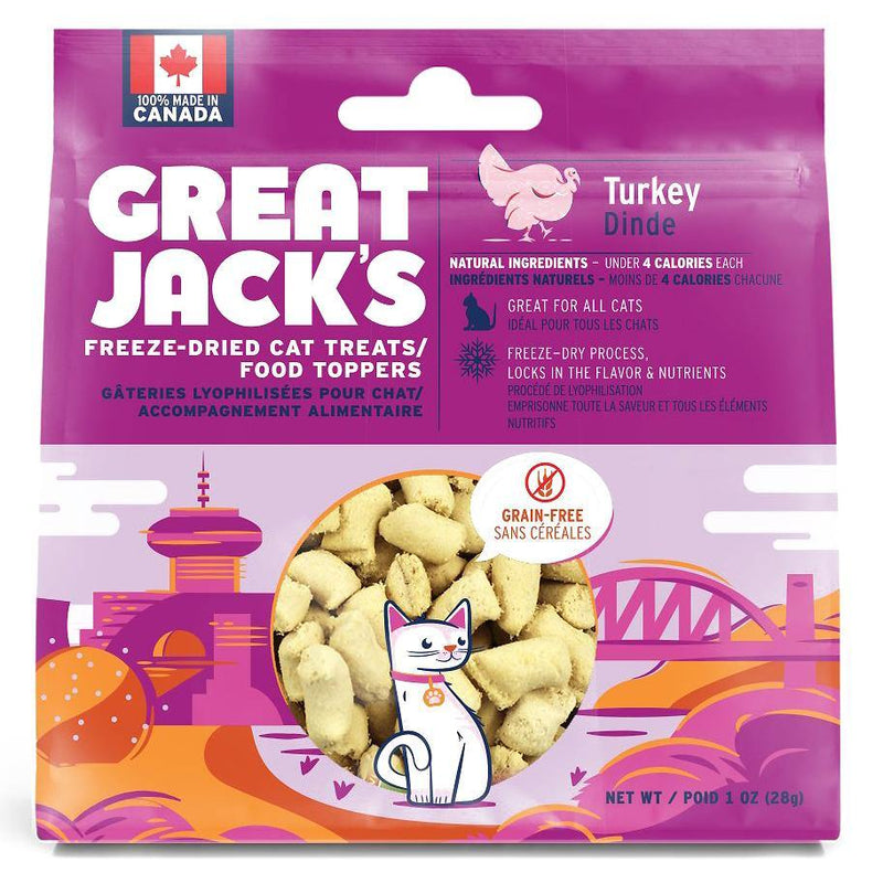 Great Jack's Turkey Freeze-Dried Grain-Free Cat Treats - Petanada