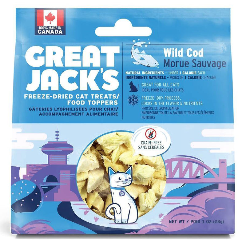 Great Jack's Wild Cod Freeze-Dried Grain-Free Cat Treats - Petanada