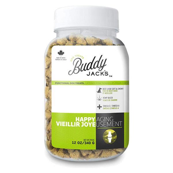 Buddy Jack’s Hemp Functional Dog Treats - Happy Aging (12-oz container)